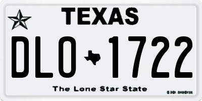 TX license plate DLO1722