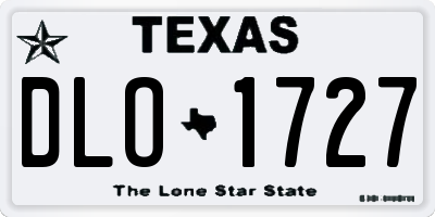 TX license plate DLO1727