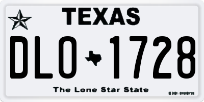 TX license plate DLO1728