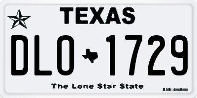 TX license plate DLO1729