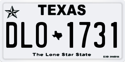 TX license plate DLO1731