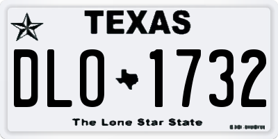 TX license plate DLO1732