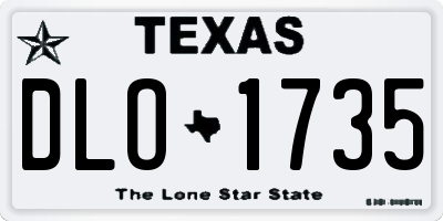 TX license plate DLO1735