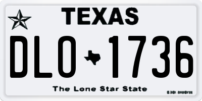 TX license plate DLO1736