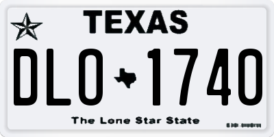 TX license plate DLO1740