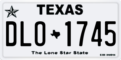 TX license plate DLO1745