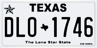 TX license plate DLO1746