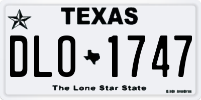 TX license plate DLO1747