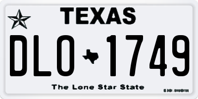 TX license plate DLO1749