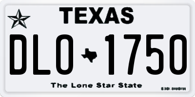 TX license plate DLO1750