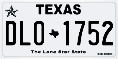 TX license plate DLO1752