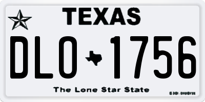 TX license plate DLO1756