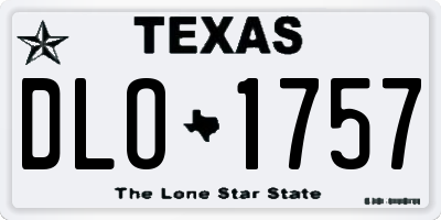 TX license plate DLO1757