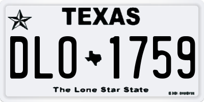 TX license plate DLO1759