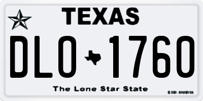 TX license plate DLO1760