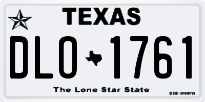 TX license plate DLO1761