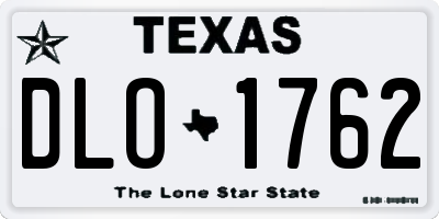 TX license plate DLO1762