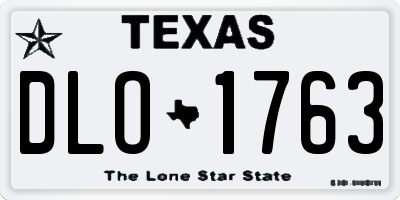 TX license plate DLO1763