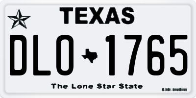 TX license plate DLO1765