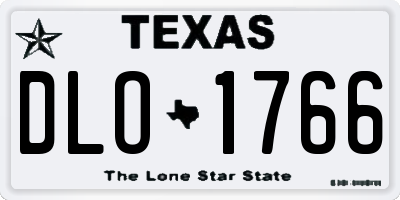 TX license plate DLO1766