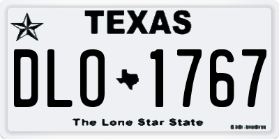 TX license plate DLO1767