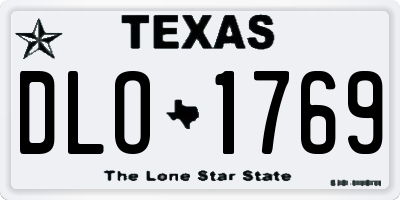 TX license plate DLO1769