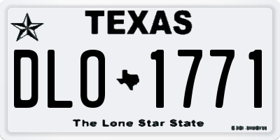 TX license plate DLO1771