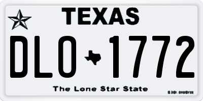 TX license plate DLO1772