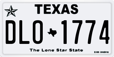 TX license plate DLO1774