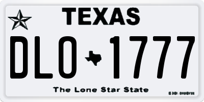 TX license plate DLO1777