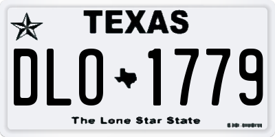 TX license plate DLO1779