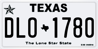 TX license plate DLO1780