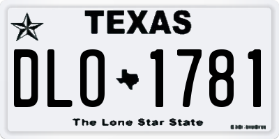 TX license plate DLO1781