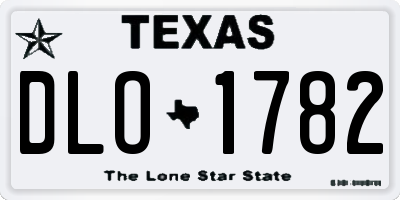 TX license plate DLO1782