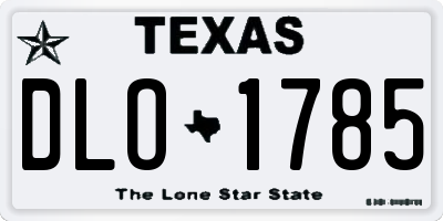 TX license plate DLO1785