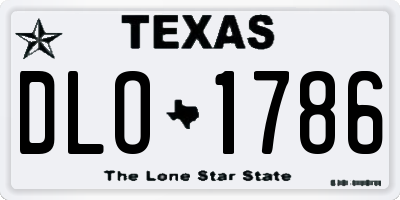 TX license plate DLO1786