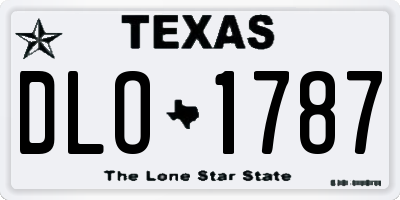 TX license plate DLO1787