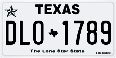 TX license plate DLO1789
