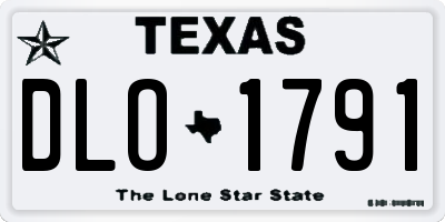 TX license plate DLO1791