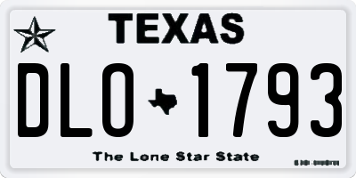 TX license plate DLO1793
