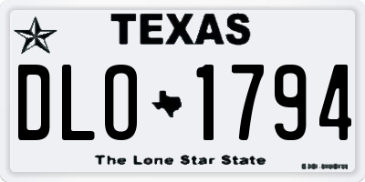 TX license plate DLO1794