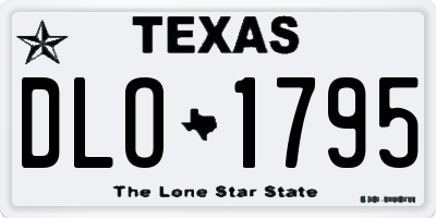TX license plate DLO1795