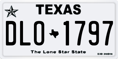 TX license plate DLO1797