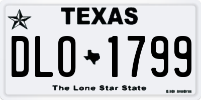 TX license plate DLO1799