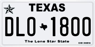 TX license plate DLO1800