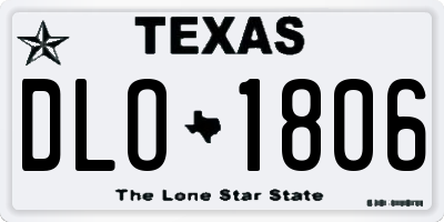 TX license plate DLO1806