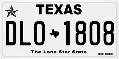 TX license plate DLO1808
