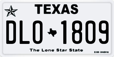 TX license plate DLO1809