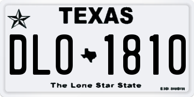 TX license plate DLO1810