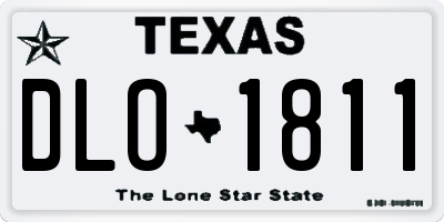 TX license plate DLO1811